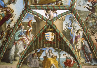 Las hechiceras Melissa, Atlante, Alcina y las figuras de Marfisia y Bandimarte de Julius Schnorr von Carolsfeld